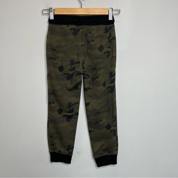 Old Navy Kids Boys Size Small Green Camo Jogger Trackpants Drawstring Fleece - Picture 2 of 9